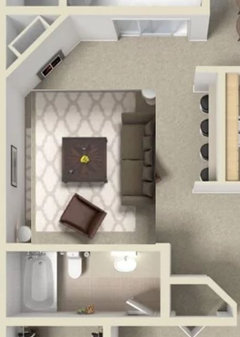 Picture of College Apartment Furniture Placement Help