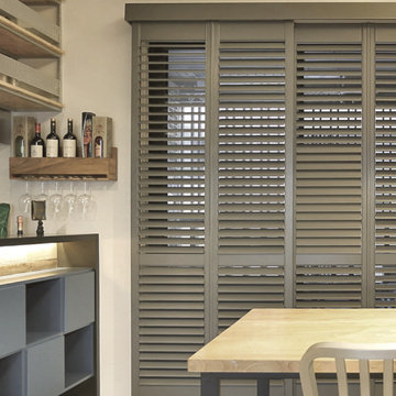 Custom Sliding-Door Shutters | Interior Residential Windowscape