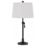 Cal - Cal BO-2979TB Riverwood - 1 Light Adjustable Table lamp - This industrial style candlestick lamp is a greatRiverwood 1 Light Ad Antique Silver Off-W *UL Approved: YES Energy Star Qualified: n/a ADA Certified: n/a  *Number of Lights: 1-*Wattage:150w E26 Medium Base bulb(s) *Bulb Included:No *Bulb Type:E26 Medium Base *Finish Type:Antique Silver