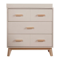 BabyLetto Scoot 3-Drawer Changer Dresser in White and Natural