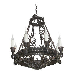 CH-225  Hand Forged Iron Chandelier Design - Chandeliers