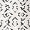 Deia Moroccan Style Diamond Shag, White/Black, 5'x8'