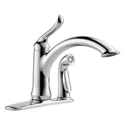 Delta Linden&trade; Single Handle Kitchen Faucet with Integral Spray - Kitchen Faucets
