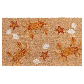 White Machine Tufted Crabs Doormat, 18" x 30"