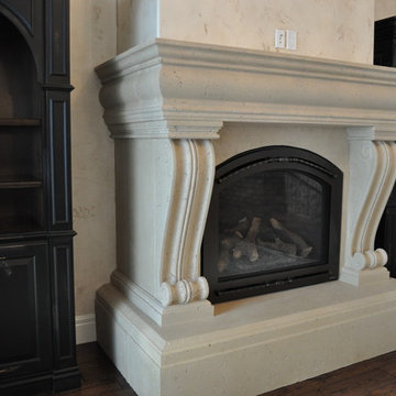 Custom Cast Stone Fireplace Mantel Surrounds