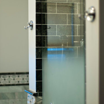 Partial Frosted Shower Door