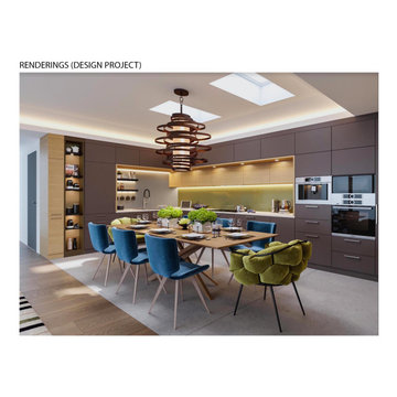 UNIQUE BLACK AND GREEN MODERN KITCHEN