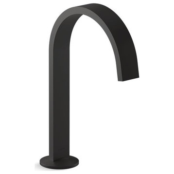 Kohler Components Bathroom Sink Spout With Ribbon Design, Matte Black