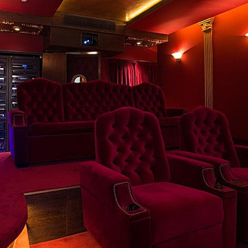 Vintage themed home cinema