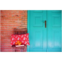 turquois door
