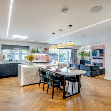 Pink and Black Kitchen St Albans