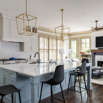 Gorgeous Blue Atlanta Kitchen