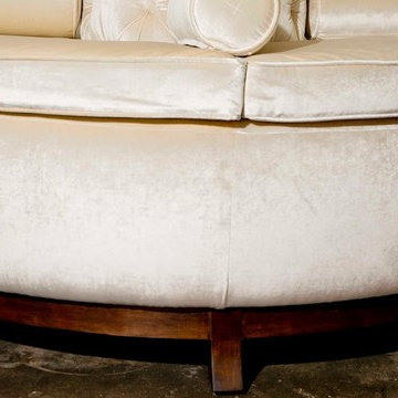 Center Banquette Sofa in Velvet from Robert Allen