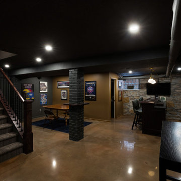 Old World Irish Pub Basement Finish Kansas City, MO