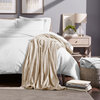 Bare Home Microplush Fleece Blanket, Oyster, Full/Queen