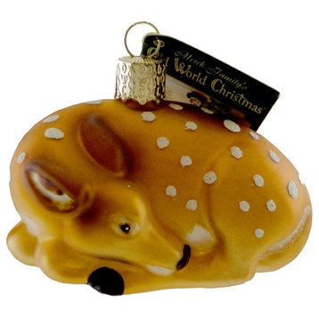 Old World Christmas Fawn Glass Ornament Deer Baby 12201