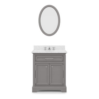 30" Cashmere Gray Single Sink Bathroom Vanity - Transitional - Bathroom ...