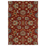 Kaleen - Kaleen Hand-Tufted Middleton Red Wool Rug, 5'x7'9" - The Middleton collection is a classic & traditional collection influenced by the Duchess herself. Fine elegance for today�s popular, traditional decor and the perfect fit for anyone looking for a great value to fill their decorating needs. Each rug is handmade in India of 100% wool. Detailed colors for this rug are Red, Olive Green, Terracotta, Denim Blue, Light Blue, Gold, Milk Chocolate Brown, Ivory.