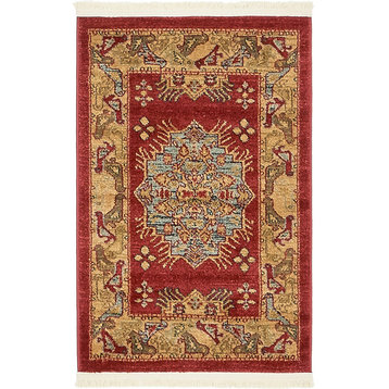 Unique Loom Red Cyrus Sahand 2' 2 x 3' 0 Area Rug