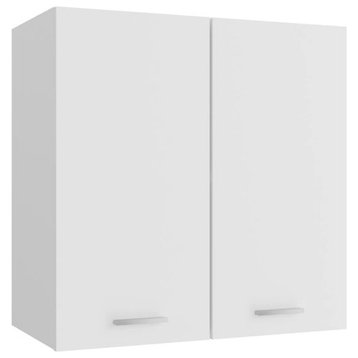 vidaXL Kitchen Cabinet Storage Cabinet with Doors Concrete White Engineered Wood