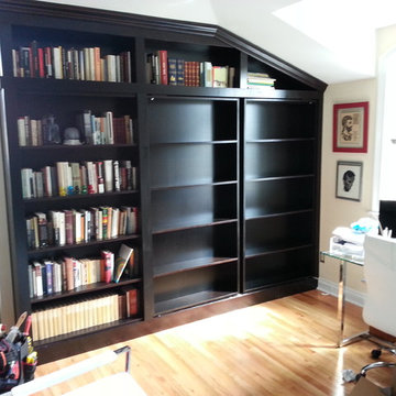 Built-in Bookcases with Hidden Vault