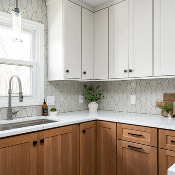 Natural Wood & White Kitchen