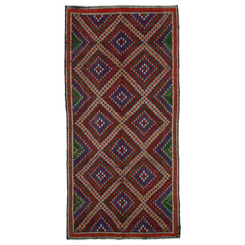 Rug N Carpet - Handmade Oriental 5' 10'' x 12' 4'' Contemporary Wool Kilim Rug