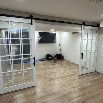 Felicia 3355 Double Barn doors with 2 extra doors installed as sidelites.