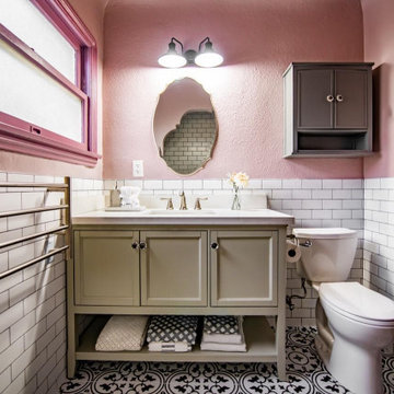 Long Beach, Modern Spanish bathroom