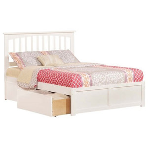 Memomad Bali Storage Platform Bed Twin Size Off White Contemporary Platform Beds By Memomad Houzz
