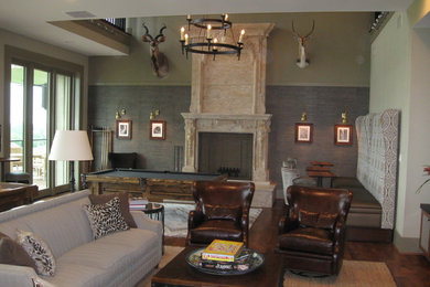 Living room - transitional living room idea in Houston