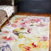 Contemporary Arles 2'7"x10' Runner Floral Creme Area Rug