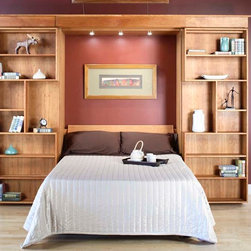 Library Wall Bed (open) - Murphy Beds