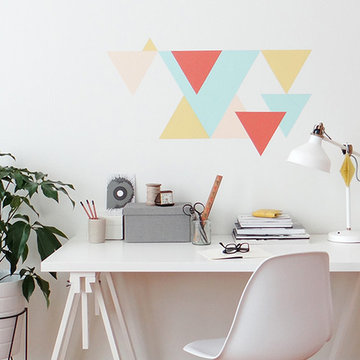 Eclectic Geometric Wall DIY