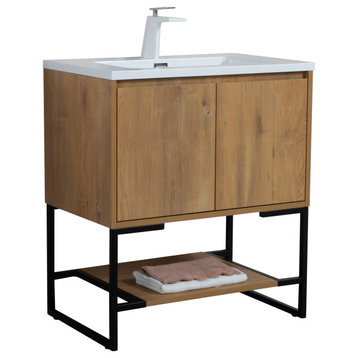 Allen Free Standing Vanity, Integrated Sink, 30"