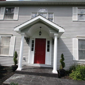Front door canopy, entryway