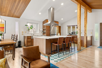 Inspiration for a 1950s kitchen remodel in Seattle