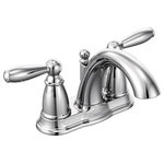 Moen - Moen 66610 Double Handle Centerset Bathroom Faucet - Featuring intricate architectural details that add a look of grandeur to your Bath, the Brantford collection will offer a timeless, elegant appeal to your decor. With each understated detail, Brantford is sure to create an enduring style in your home.
