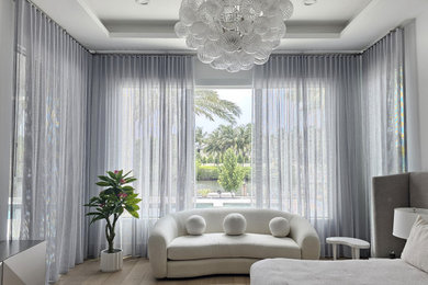 Large modern bedroom in Miami.