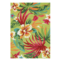 Couristan Covington 2'x4' Rectangle Area Rugs in Fern/Red