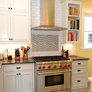 Spacious white kitchen