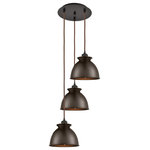 Innovations Lighting - Adirondack 3-Light Cord Multi Pendant, Oil Rubbed Bronze - A truly dynamic fixture, the Ballston fits seamlessly amidst most decor styles. Its sleek design and vast offering of finishes and shade options makes the Ballston an easy choice for all homes.