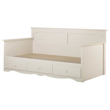 South Shore Summer Breeze Twin Daybed With Storage, 39, White Wash
