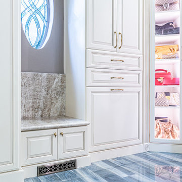 French Baroque White Walk-In Closet