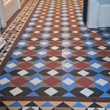 Original Victorian Tiled Hallway Repaired and Restored in Glasgow’s West End