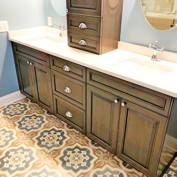 Bathroom Remodel with Mosaic Floor Tile