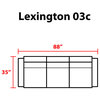 Lexington 3 Piece Outdoor Aluminum Patio Furniture Set 03c Beige