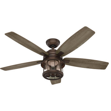 Coral Bay 3 Light 52" Outdoor Fan, Weathered Copper