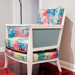 Eclectic Bold Printed Reupholstered Chair - Armchairs And Accent Chairs