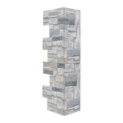136-36-STACKED STONE VENEER CORNER 36"H X 11"W X 1 1/4"D - Wall Panels